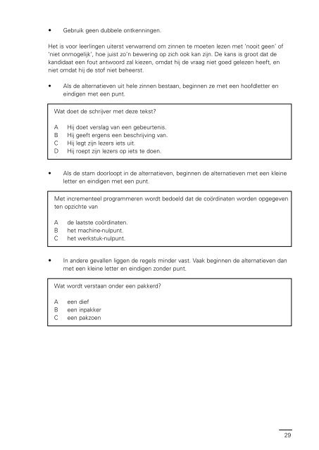 Toetsen met gesloten vragen - Toetswijzer