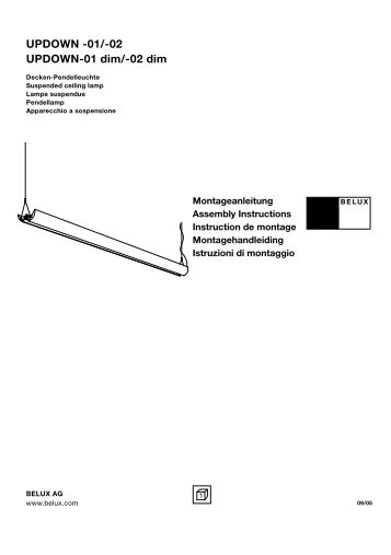 Montageanleitung UPDOWN-01/-02 + dimmbar - Belux