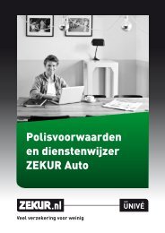 Polisvoorwaarden en dienstenwijzer ZEKUR Auto