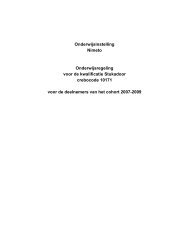 Onderwijsinstelling Nimeto Onderwijsregeling ... - DE Vakopleiding