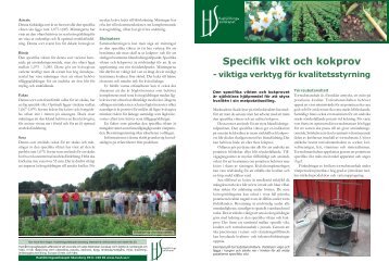 Specifik vikt och kokprov - Hushållningssällskapet Skaraborg