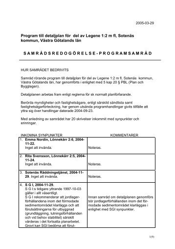 Program till detaljplan för del av Legene 1:2 m fl, Sotenäs kommun ...