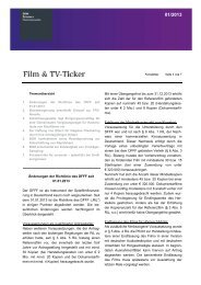 Januar 2013 Film & TV Ticker - SKW Schwarz