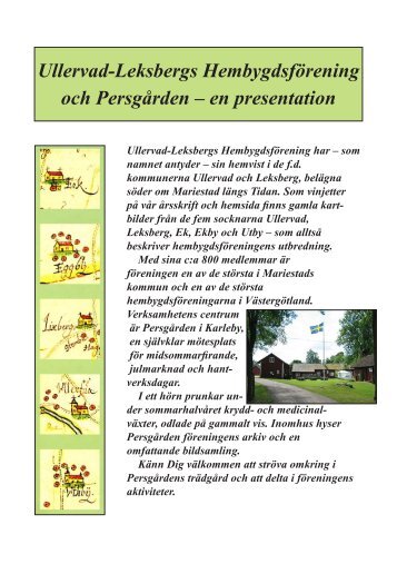 Persgårdsfolder PDF. en beskrivning av Persgården - Ullervad ...