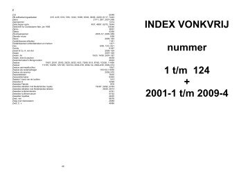 INDEX VONKVRIJ nummer 1 t/m 124 + 2001-1 t/m ... - Hans Everink