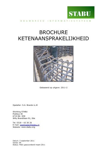 brochure: Ketenaansprakelijkheid - Stabu