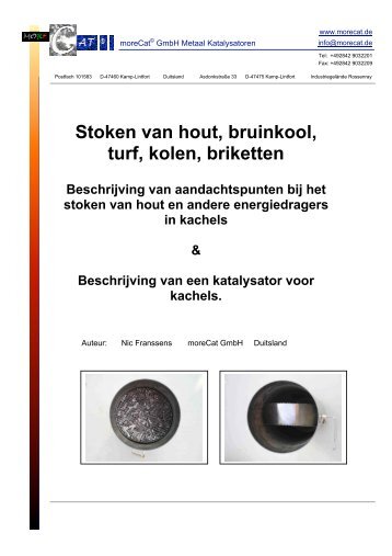 Stoken van hout, bruinkool, turf, kolen, briketten - moreCat