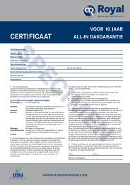 Download de All-in Dakgarantie 10 jaar - Royal Roofing Materials