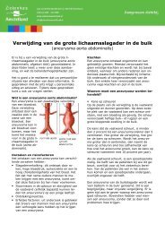 (aneurysma aorta abdominalis). - Ziekenhuis Amstelland