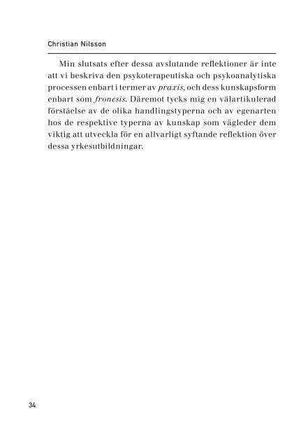 Psykoterapeutens och psykoanalytikerns praktiska kunskap