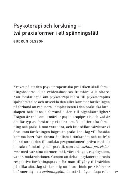 Psykoterapeutens och psykoanalytikerns praktiska kunskap