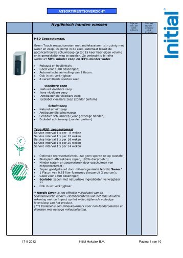 Assortimentslijst (PDF)