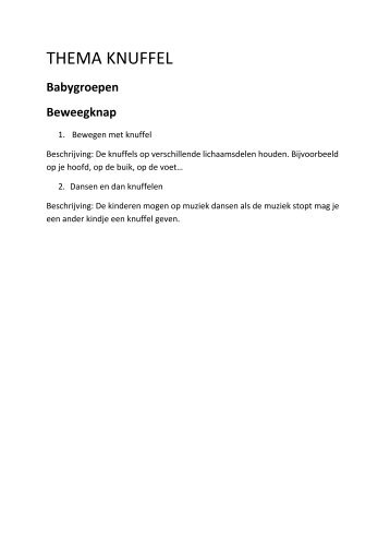 Bijlage 16 Uitgewerkt thema Knuffel - De Blokkendoos
