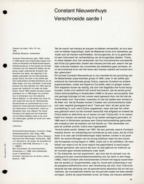 Constant Nieuwenhuys Verschroeide aarde I - Tento.be