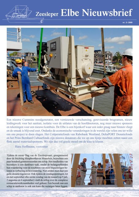 19 Elbe nieuwsbrief 2-2009.pdf - Stichting Sleepboothaven Maassluis