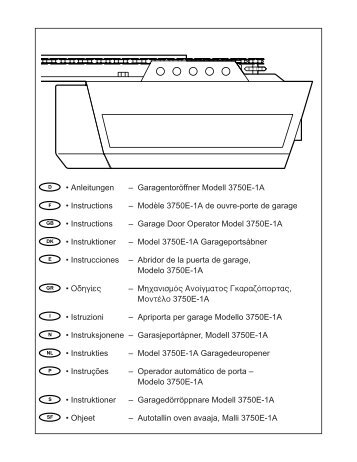 Garagentoröffner Modell 3750E-1A • Instructions – Modèle 3750E ...