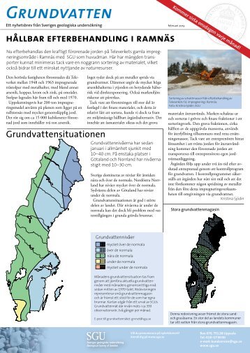 Grundvatten februari 2013 - Sveriges geologiska undersökning
