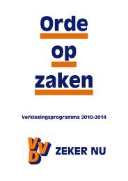 VVD verkiezingsprogramma 2010 - Parlement & Politiek