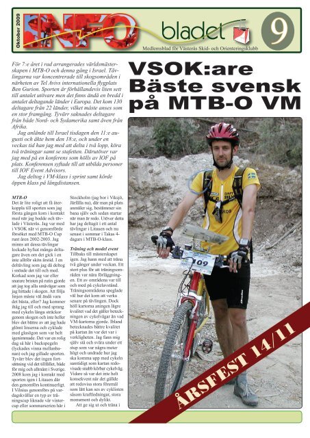 VSOK:are Bäste svensk på MTB-O VM - Västerås SOK