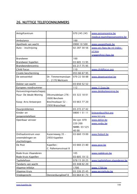 Verantwoordelijke uitgever - Gemeente Kapellen