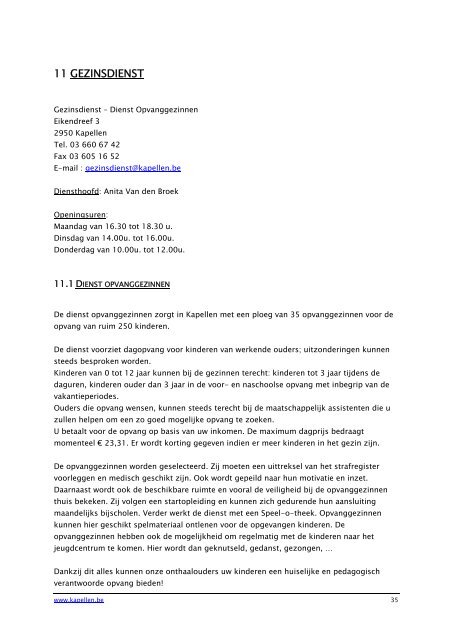 Verantwoordelijke uitgever - Gemeente Kapellen