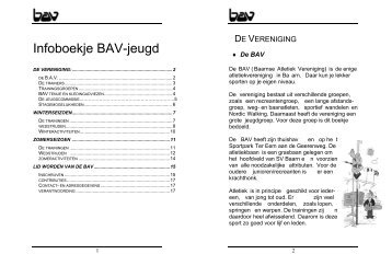 ons jeugd-informatie boekje - Bav