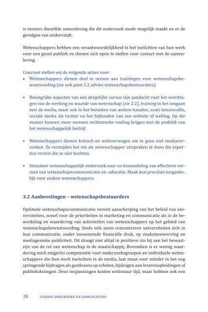 Tussen Onderzoek en Samenleving (PDF). - De Jonge Akademie