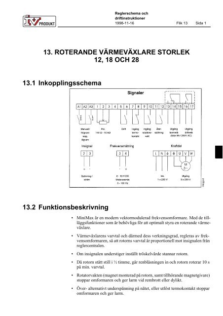 Reglerschema och driftinstruktioner ... - DocFactory