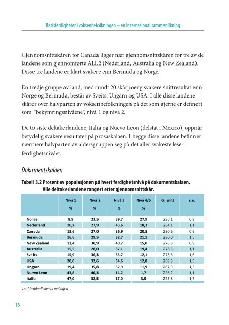 Basisferdigheter i voksenbefolkningen - Lesesenteret - Universitetet ...