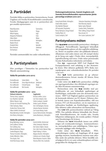 verksamhetsberättelse 2010-2011 (pdf) - SFP