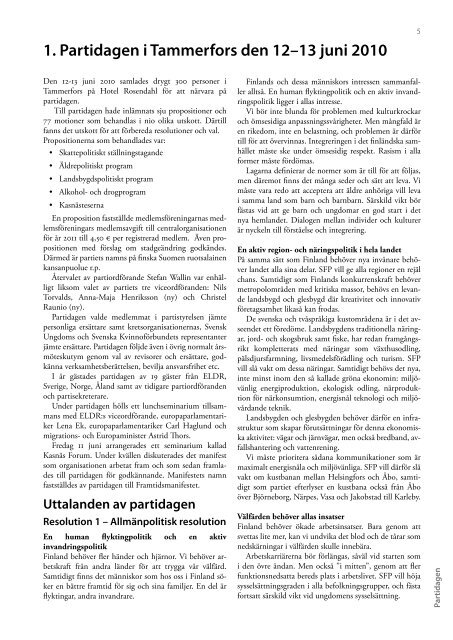 verksamhetsberättelse 2010-2011 (pdf) - SFP