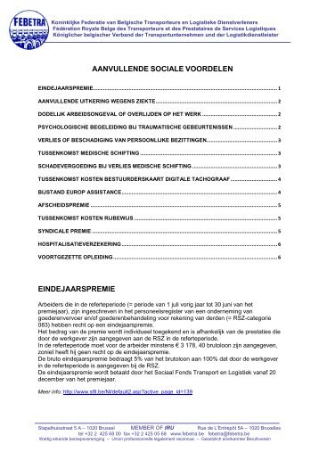 MASSA'S EN AFMETINGEN - Febetra