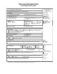 Schengen visa application form - Dutch - Immihelp