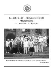 Medlemsblad 3 2002 - Rickul-Nuckö hembygdsförening