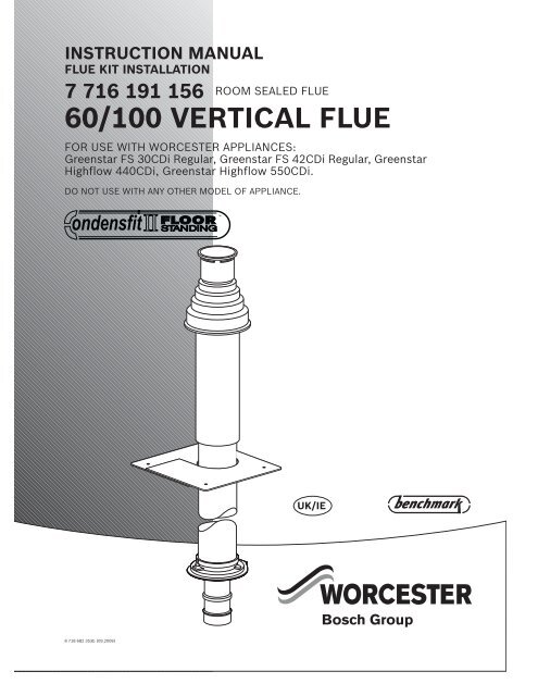 60/100 vertical flue instructions - Worcester Bosch