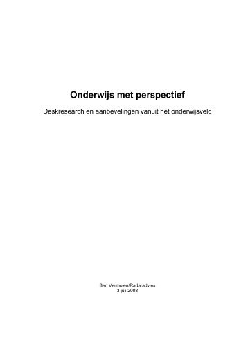 Onderwijs met perspectief - D66.nl