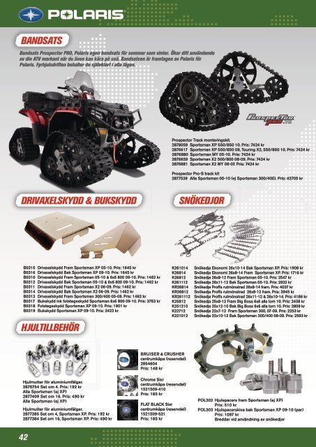 ATV & Ranger kläder och tillbehör 2010 på svenska - Polaris Mora