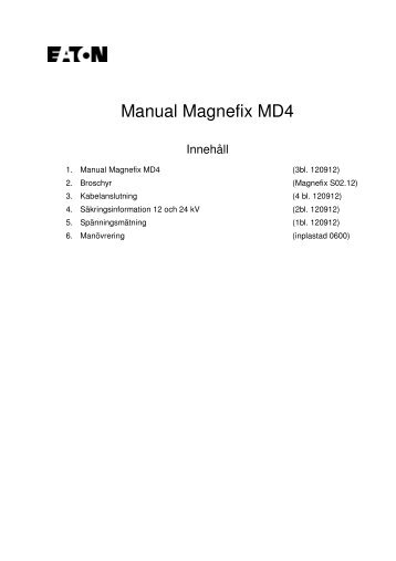 Manual Magnefix MD4 - KL Industri AB