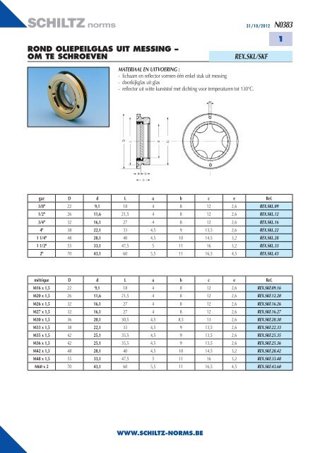 0383 - metalen oliepeilglas met draad - Schiltz-norms