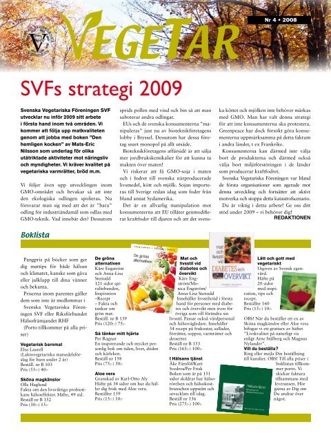 Vegetar nr 4 2008 som pdf-fil - Svenska Vegetariska Föreningen