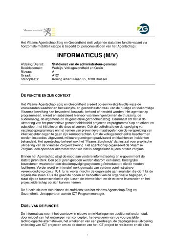 INFORMATICUS (M/V) - Jobpunt Vlaanderen