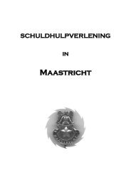 Scriptie schuldhulpverlening in Maastricht - Wsnp - Raad voor ...