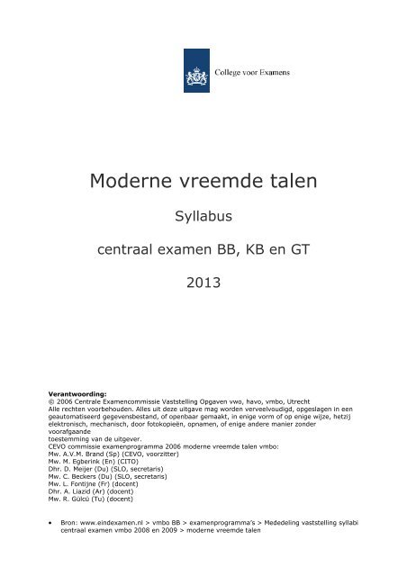 Moderne vreemde talen syllabus (314Kb, pdf) - DUO