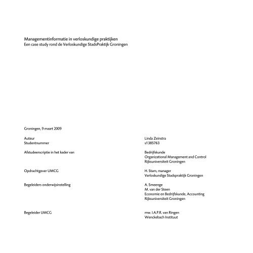 Download het document - Scripties UMCG - Rijksuniversiteit ...