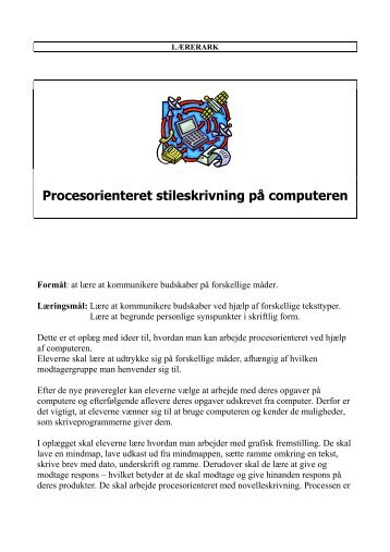 Procesorienteret stileskrivning på computeren - Inerisaavik