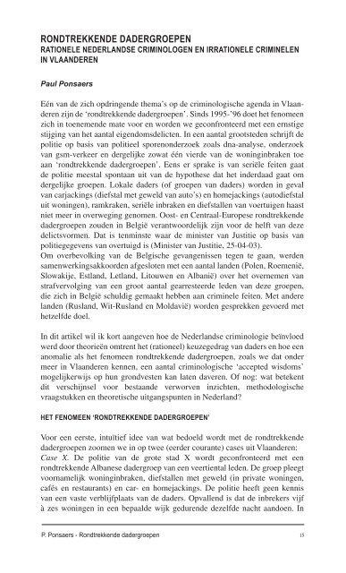 Een Vlaamse spiegel - Nederlandse Vereniging voor Kriminologie