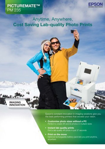 Anytime, Anywhere, Cost Saving Lab-quality Photo Prints
