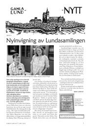 Nyinvigning av Lundasamlingen - Föreningen Gamla Lund