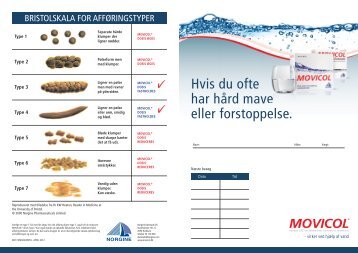 Afføringsskema - Movicol