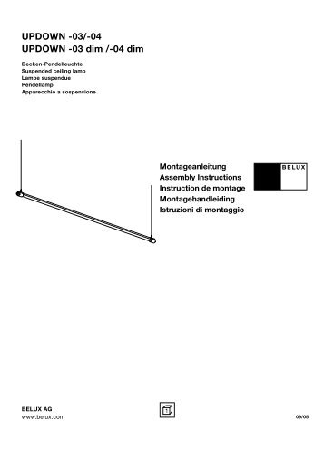 Montageanleitung UPDOWN-03/-04 + dimmbar - Belux